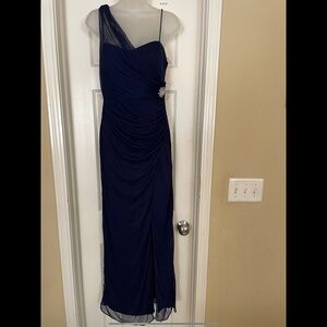 ONYX nite EVENING DRESS ,navy-blue, s 6